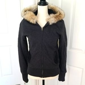 American Eagle Faux Fur Full Zip Jacket